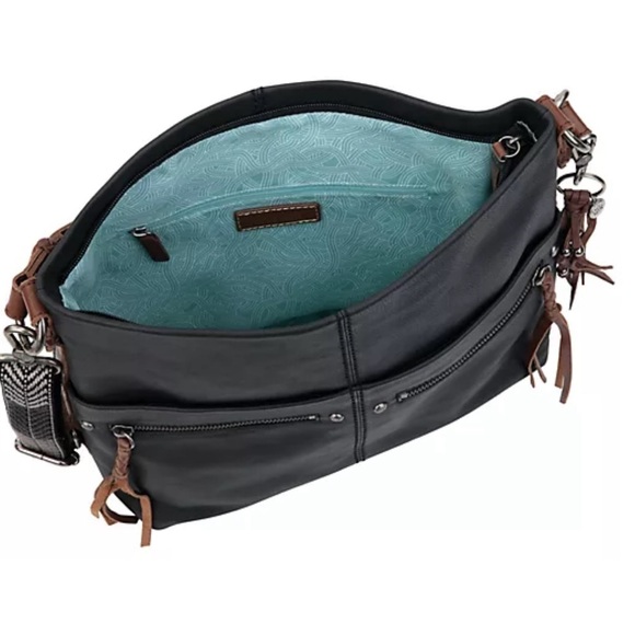 The Sak Handbag Ashland Vintage Leather Bucket Bag Black AUTHENTIC - Picture 13 of 14